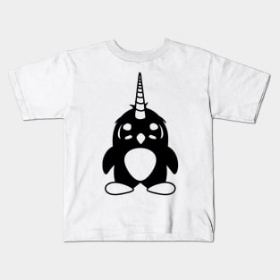 funny unicorn penguin horn cute cute little bird Kids T-Shirt